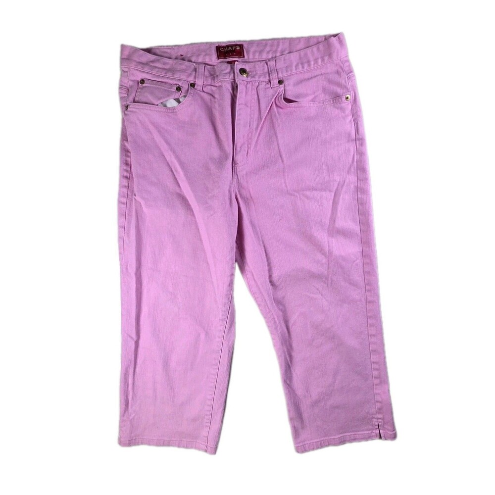 Chaps Ralph Lauren Women'sβ Sz 12 Pink Denim Pants